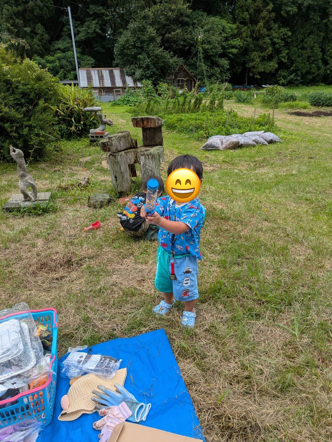 収穫祭でみんなで野菜を収穫している様子6
